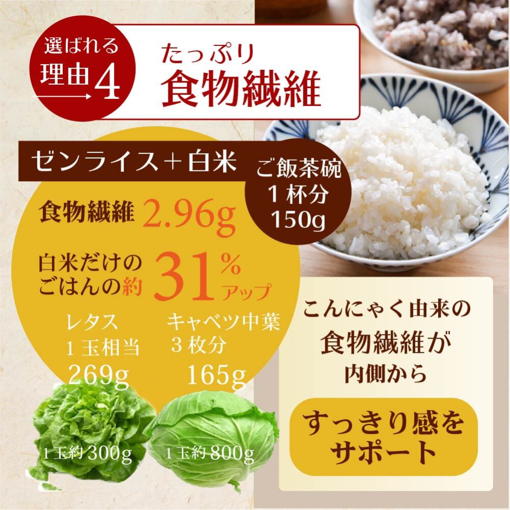 ゼンライス 14袋 約2週間分 カロリー50%カット 乾燥こんにゃく米 無